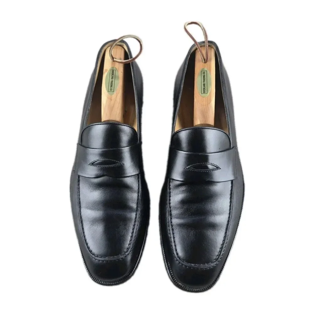 Gravati For Richards Store Shoes Men Sz 10M Black Leather Loafers Made in Italy